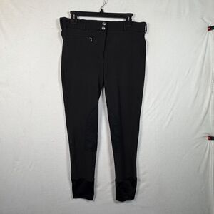 TuffRider Riding Pants Breeches 32 Black Knee Patch Equestrian Stretch